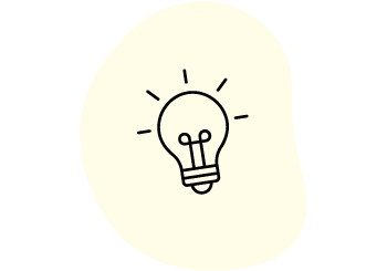 Lightbulb icon on yellow background