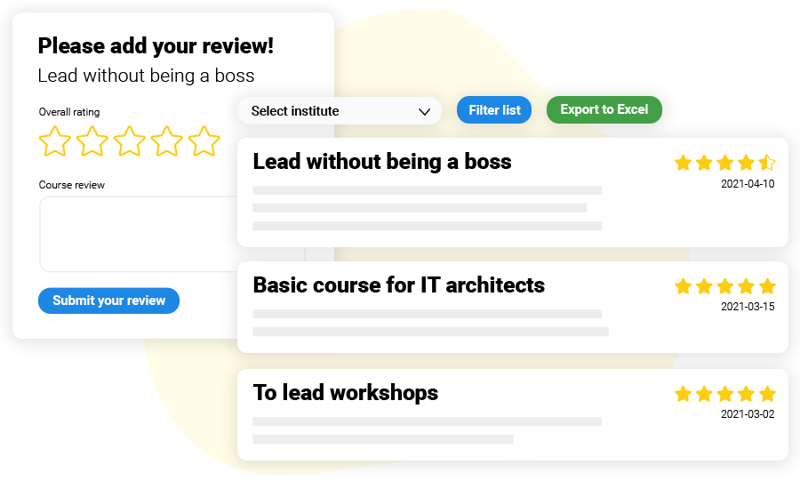 Findcourses PRO system - Feedback